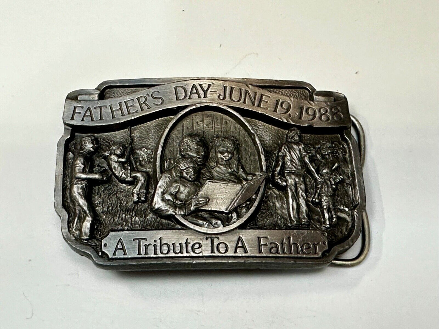 A Tribute to a Father Dad - Vintage Father's Day 1988 Belt Buckle by Creative