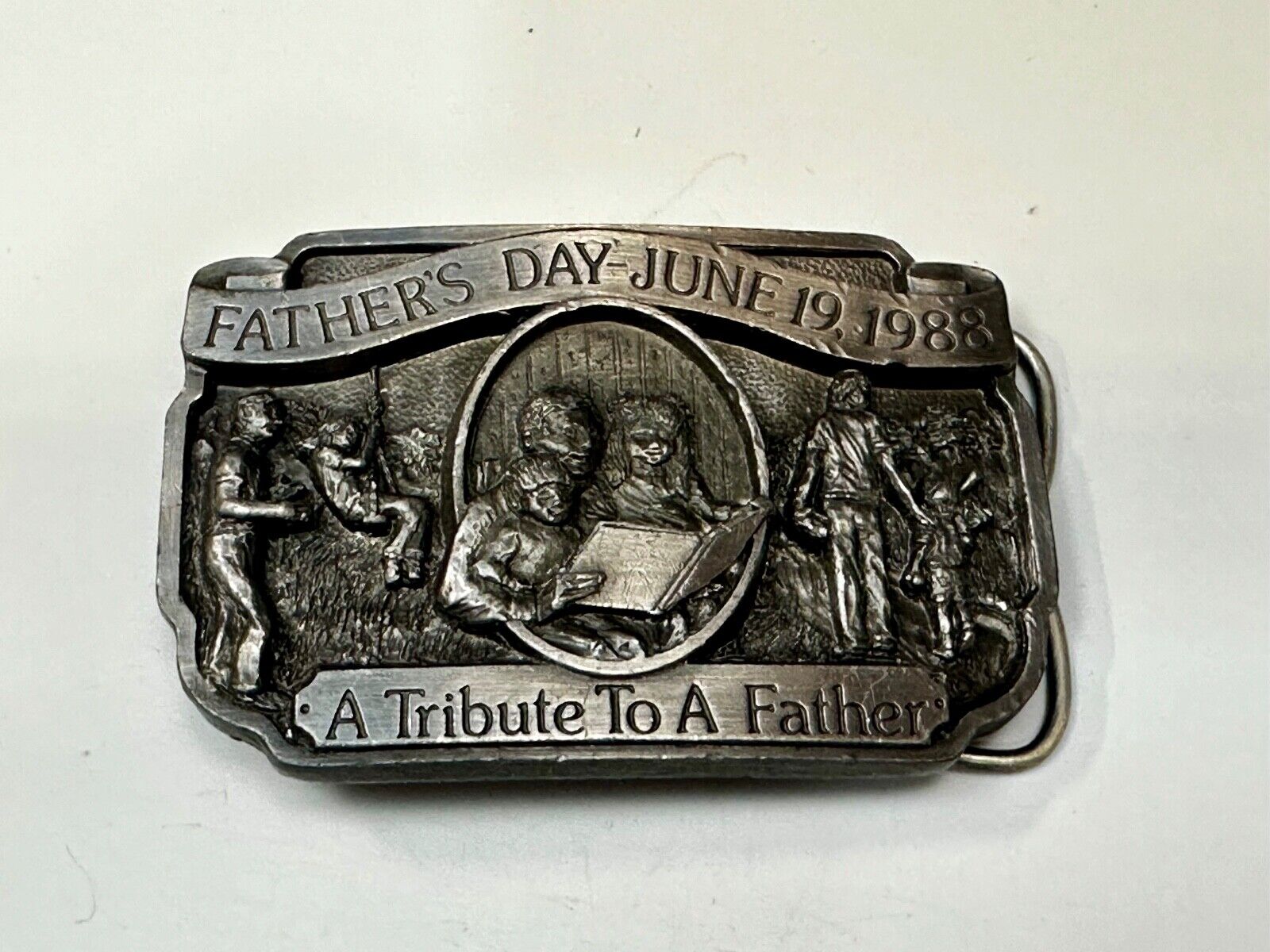 A Tribute to a Father Dad - Vintage Father's Day 1988 Belt Buckle by Creative