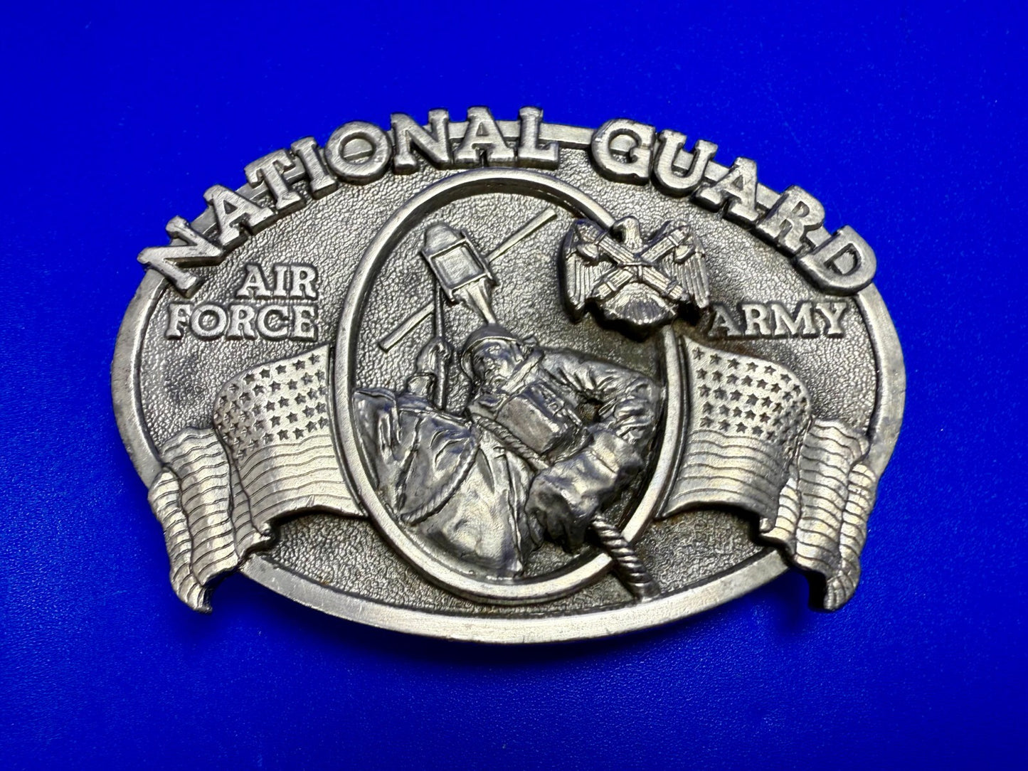 United States National Guard Air Force Army Vintage 1982 Bergamot Belt Buckle