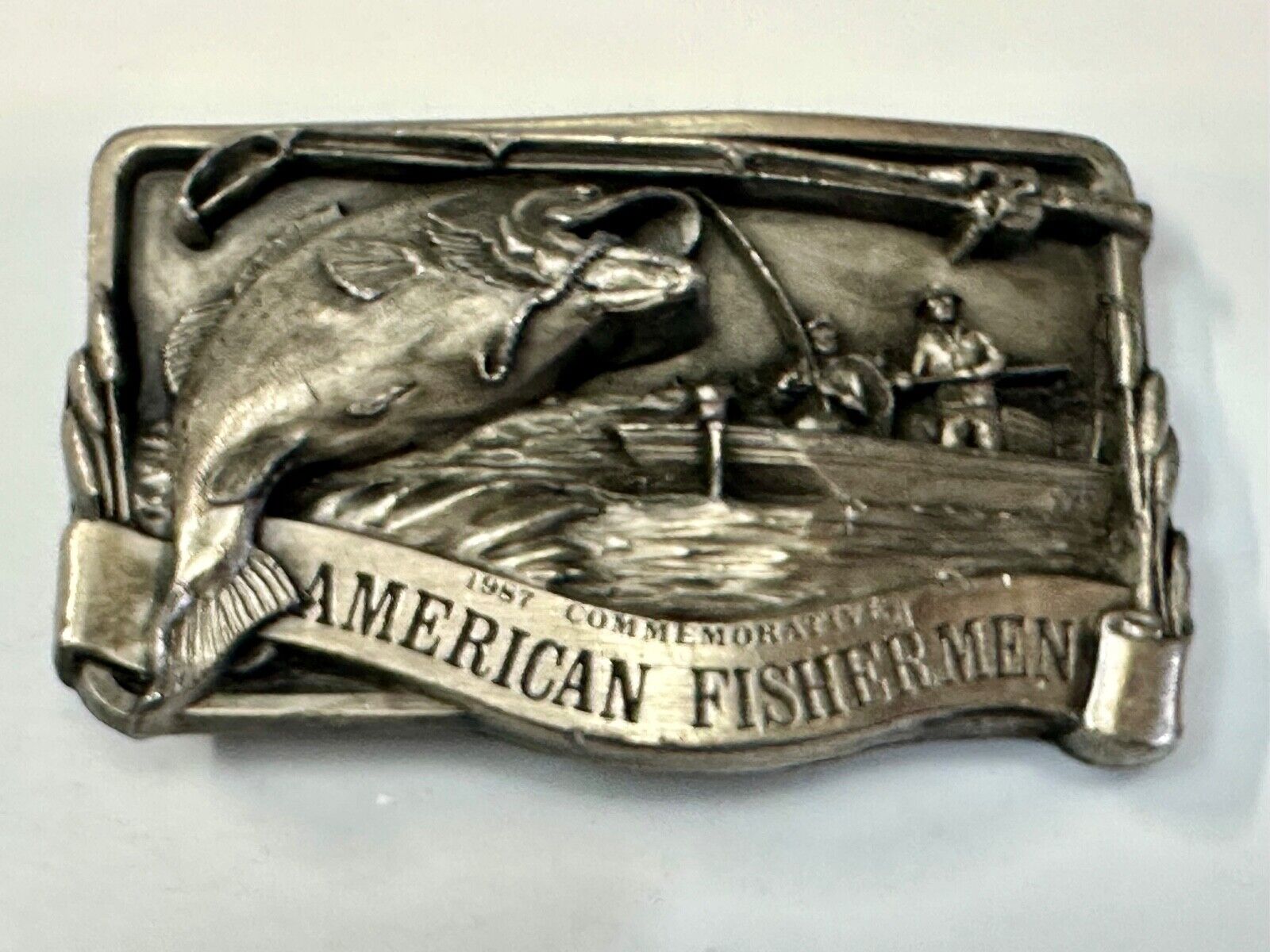 American Fisherman Vintage 1987 Commemorative Arroyo Grande Belt Buckle