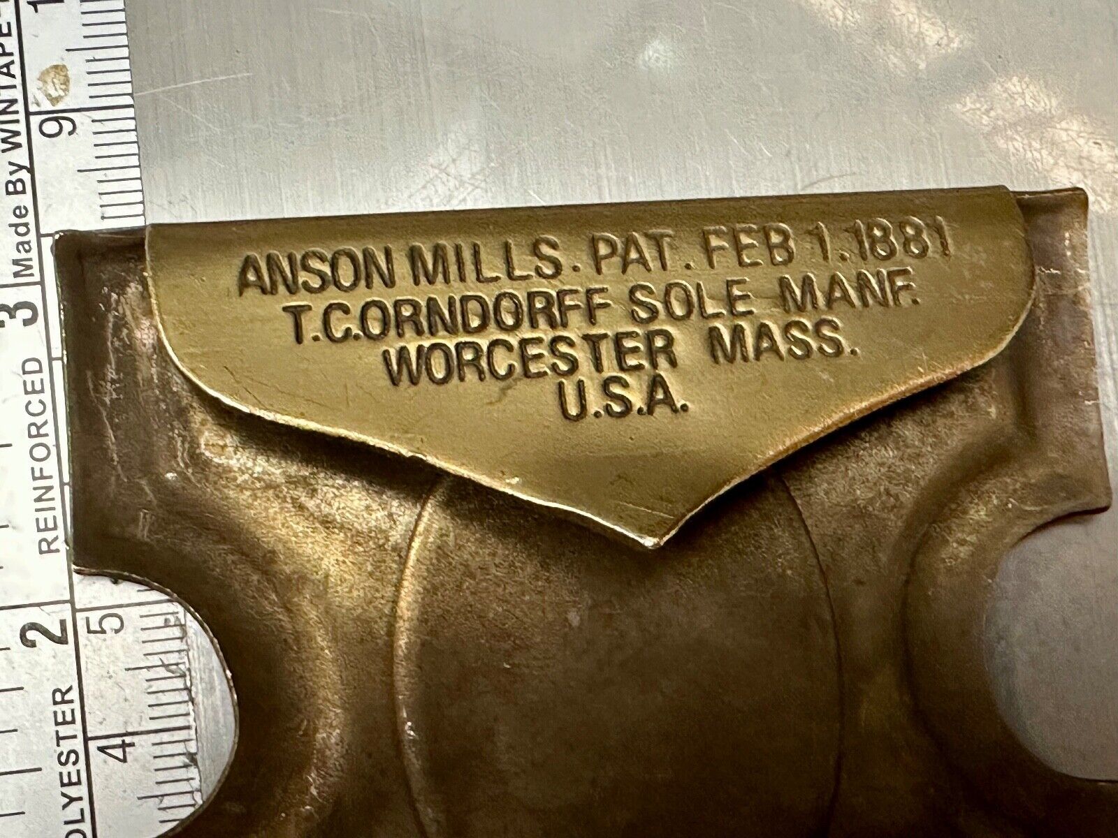 Antique Winchester W Guns  Cartridge  Belt Buckle Anson Mills 1881 T.C. Orndorff