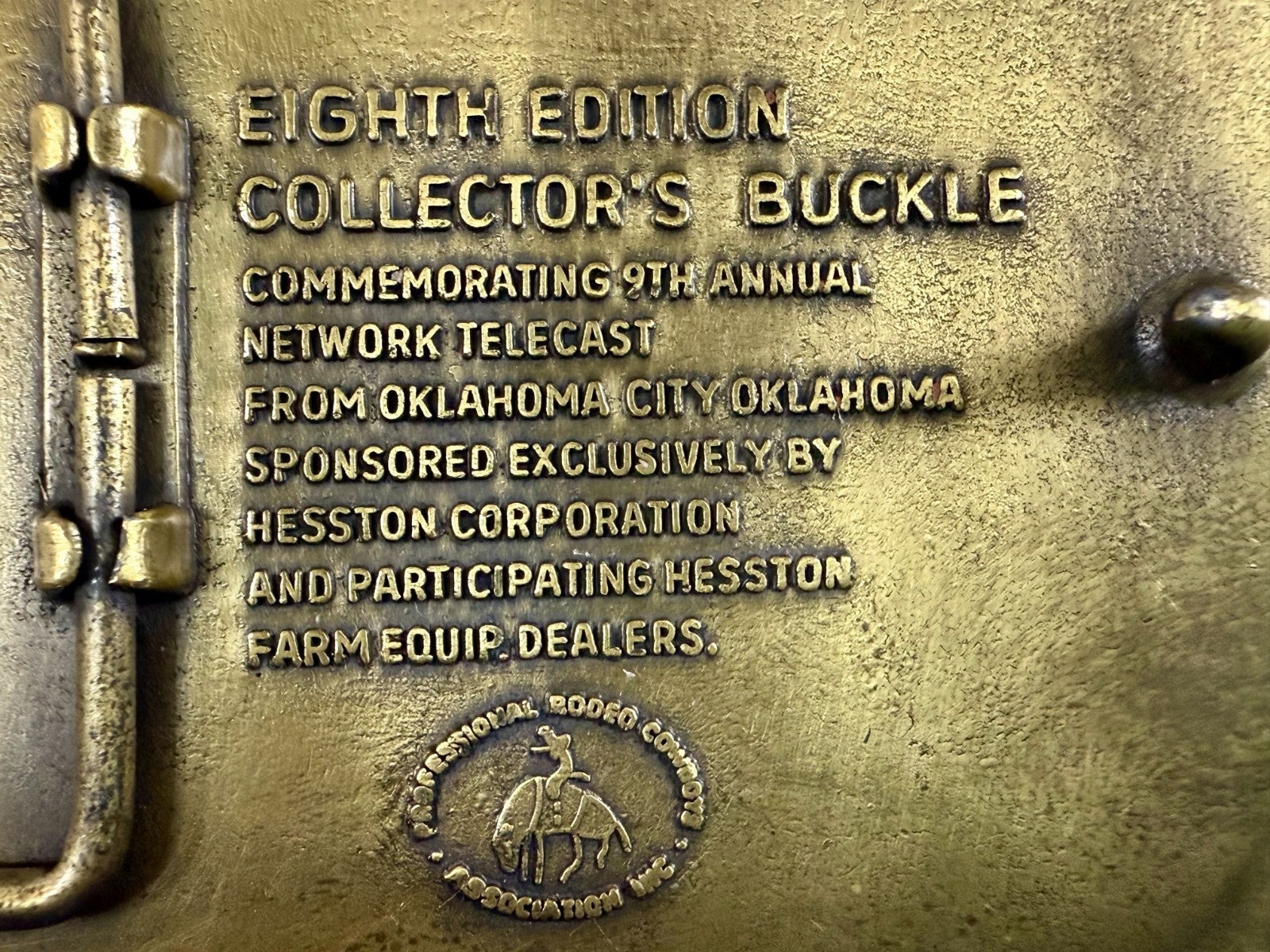 1982 Hesston NFR National Finals Rodeo All Around Cowboy Belt Buckle