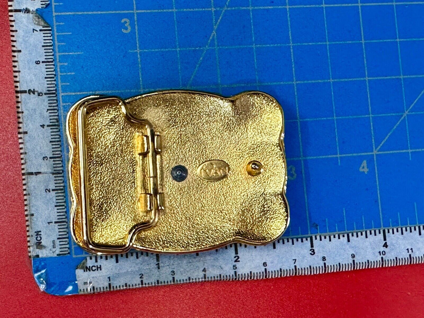 vintage Ivan Western two tone rodeo cowboys belt buckle