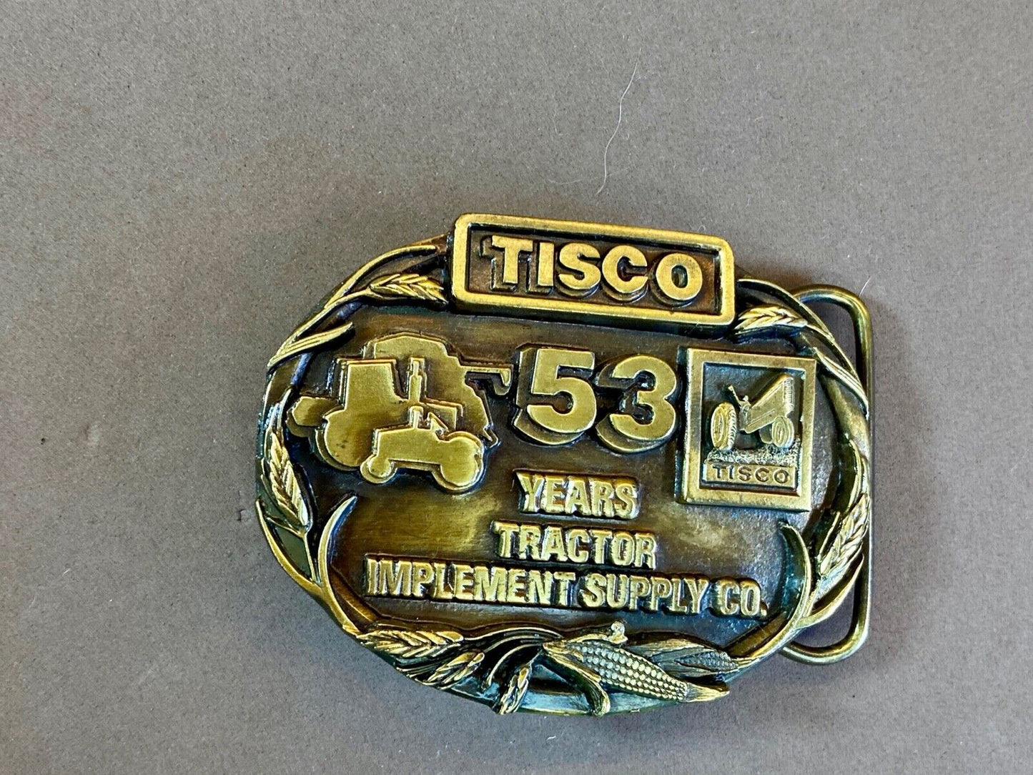 Tisco Tractor Implement Supply Co. 53 Years Belt Buckle Limited Edition 1987