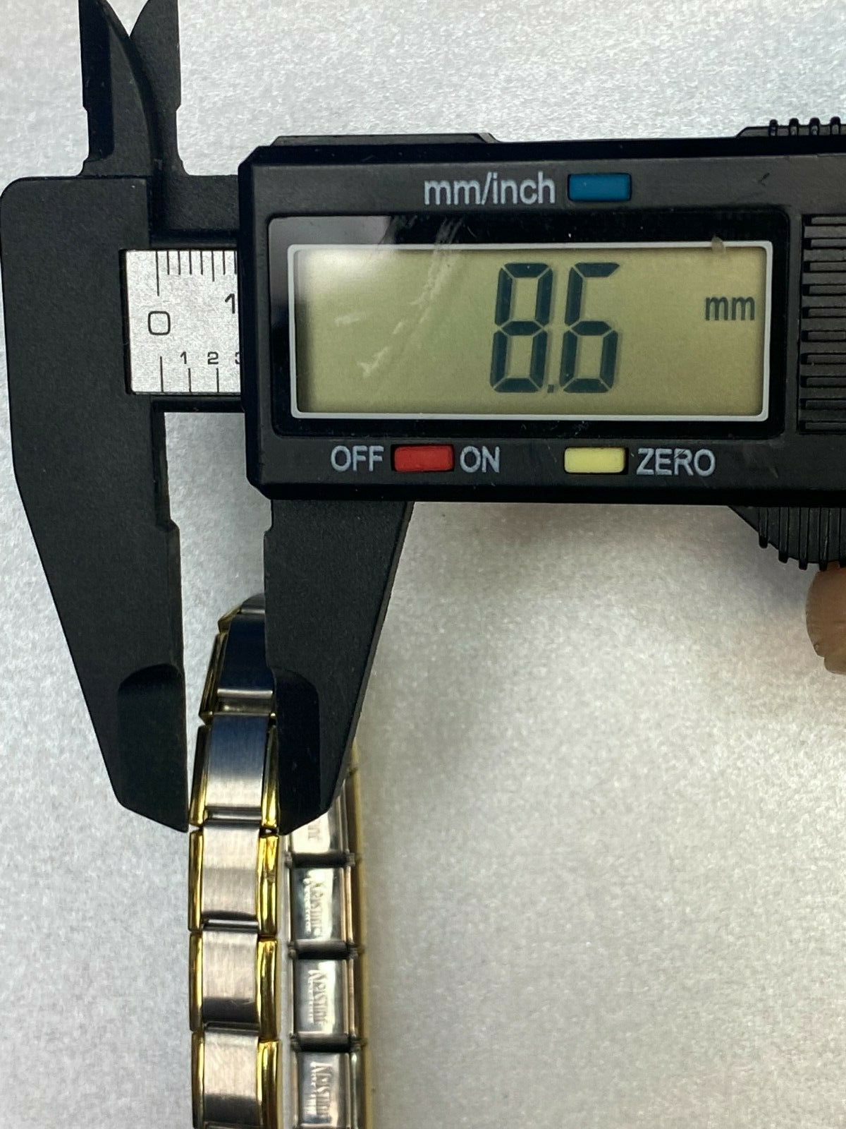 Two Tone Stretch Band Blue Face Quartz Beautiful Watch By Kristine Working Well!