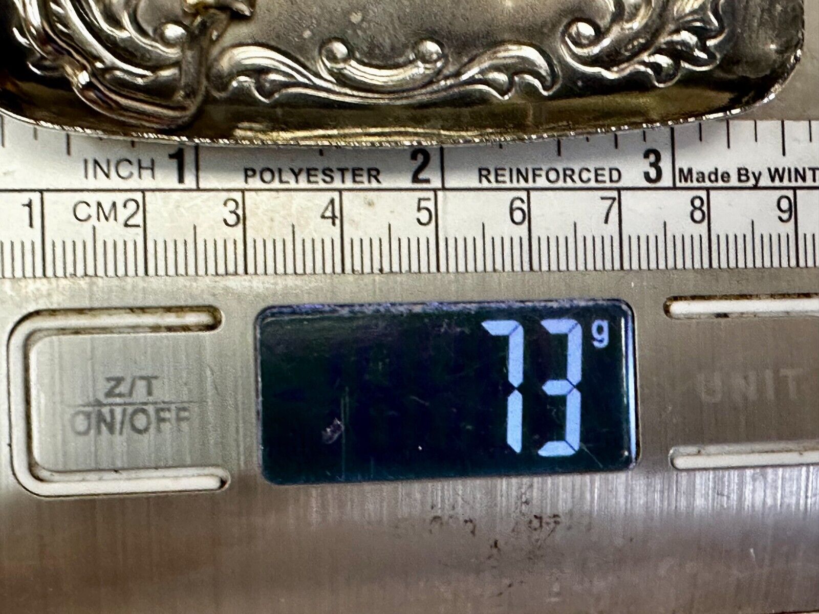 Western Cowboy Boots Vtg Two Tone Swirl Flower Border Belt Buckle - Made in USA