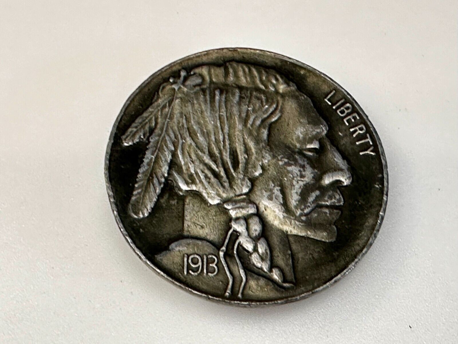 1913 Liberty Indian Chief Head Coin Collector Vintage Belt Buckle by Buck it Up