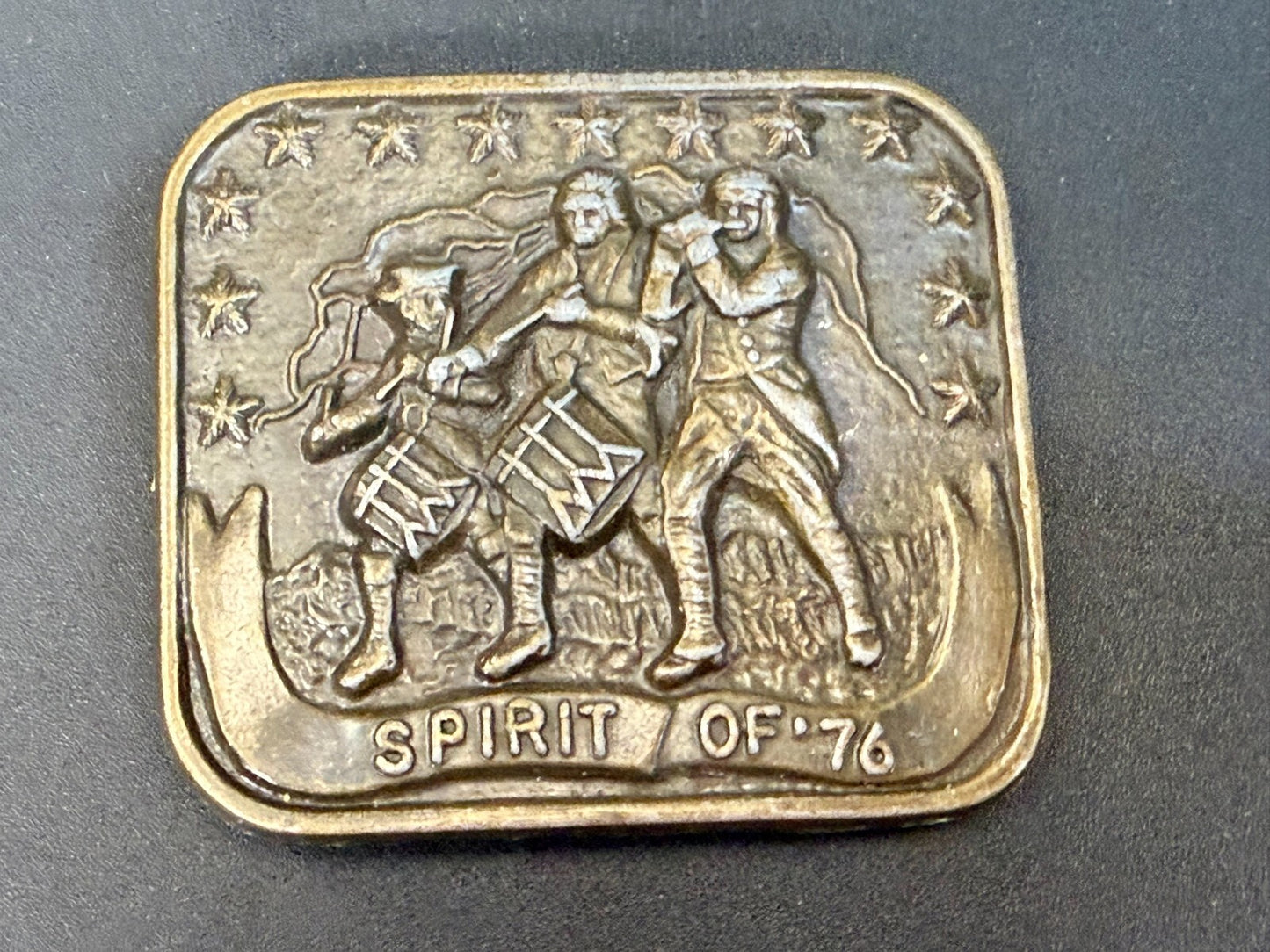 American Bicentennial The Spirit of 76 Patriotic Marching Band Belt Buckle