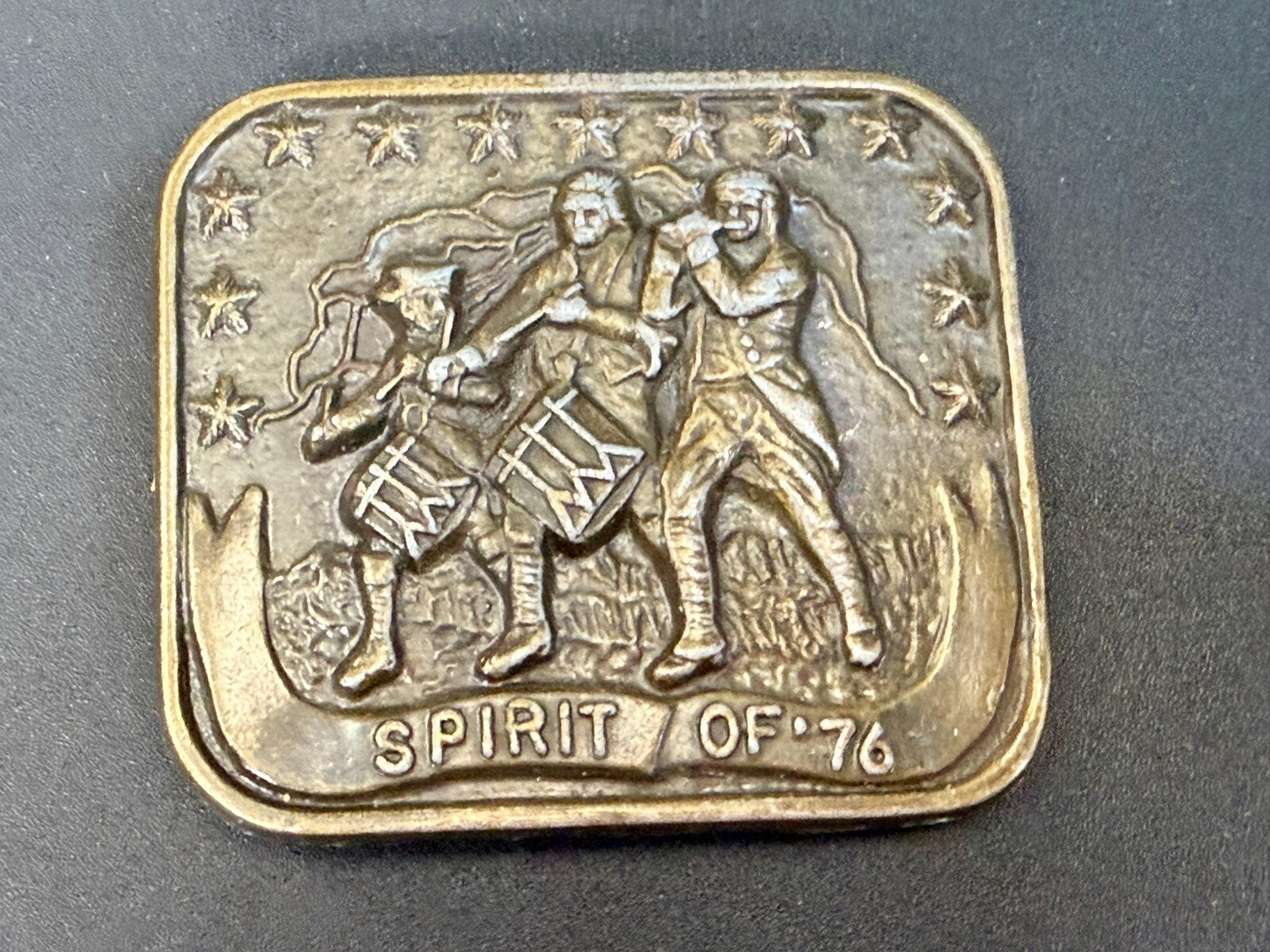 American Bicentennial The Spirit of 76 Patriotic Marching Band Belt Buckle
