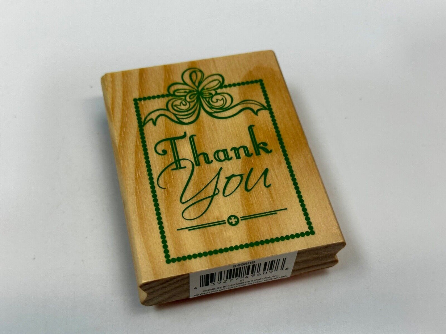 Thank you - - NOS 3" Rubber Stamp for Crafting and Card Making
