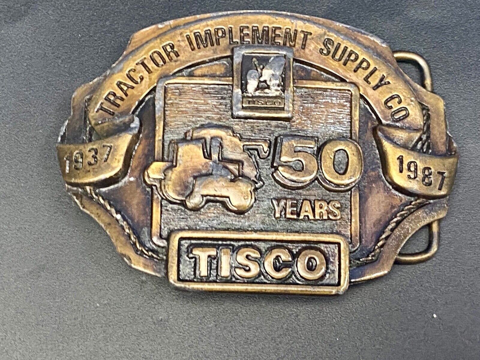 Tisco Tractor Implement Supply Agriculture Farm Farming 50 Year Belt Buckle