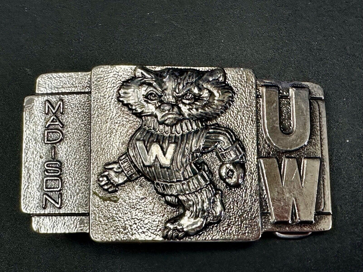 UW Badgers Belt Buckle  Mining Metallurgy Clubs University of Wisconsin Madison