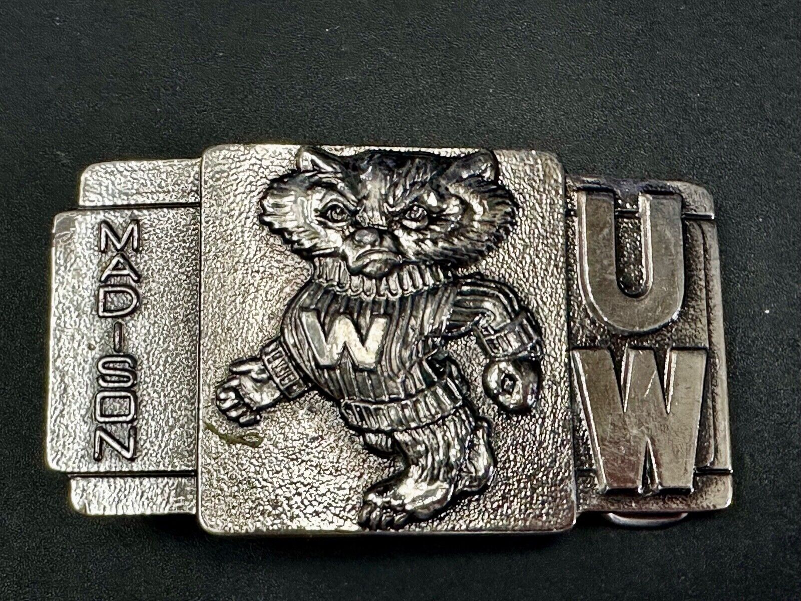 UW Badgers Belt Buckle  Mining Metallurgy Clubs University of Wisconsin Madison