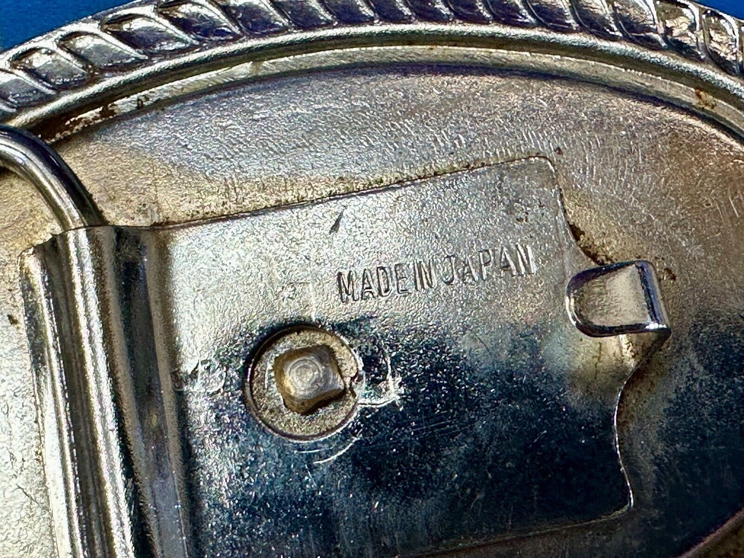 Vintage Cowboy Saddle Bronc western belt buckle  - made in Japan