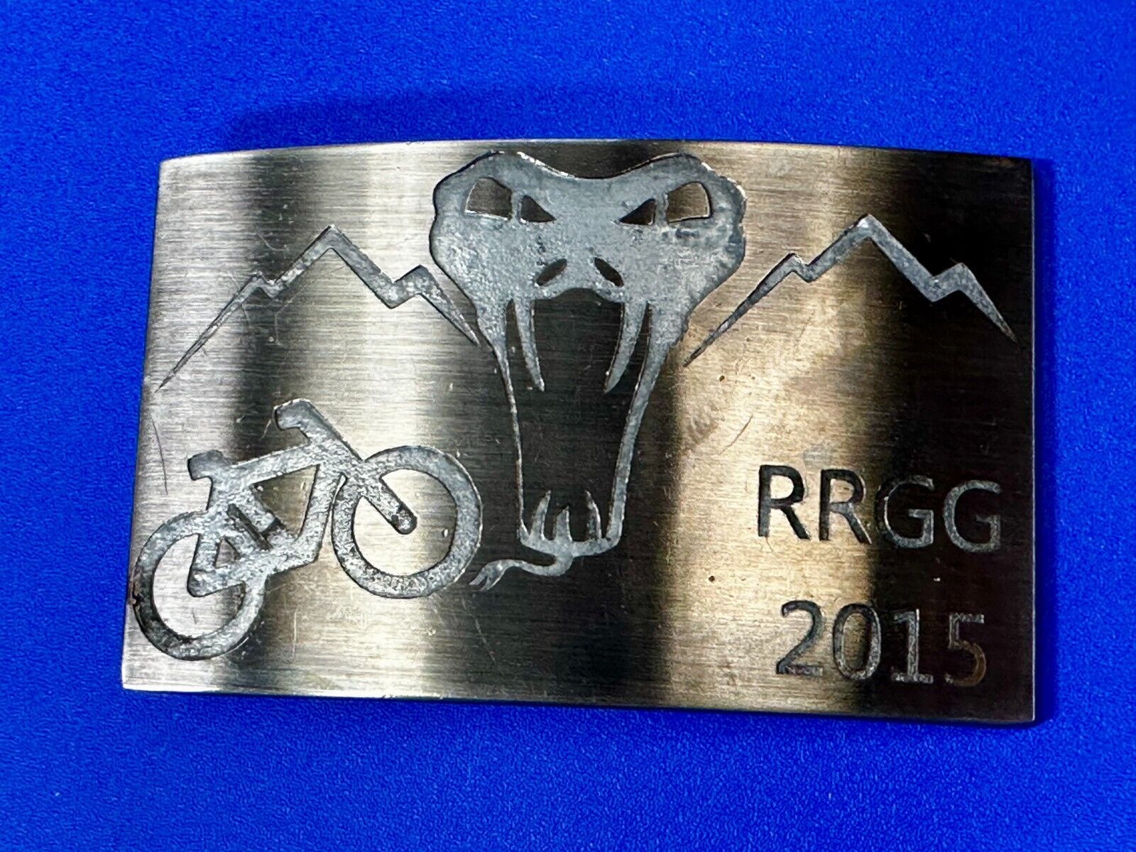 2015 RRGG Viper Logo Event Trail Mountain BMX Bike Race Ride Biker Belt Buckle