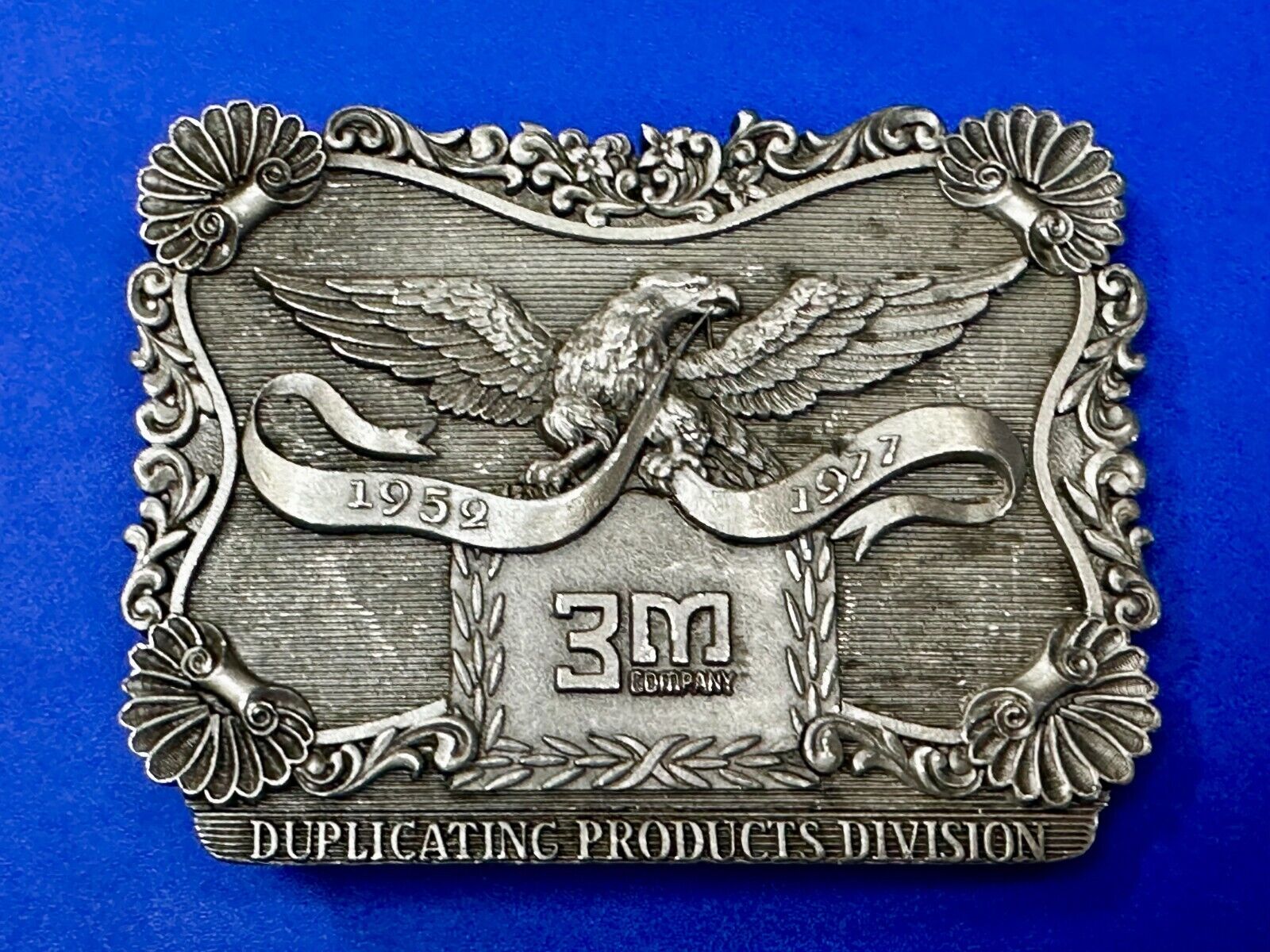 3M Duplicating Products Eagle Recording Studio 2" 1/4 Reel Tape 1976 Belt Buckle