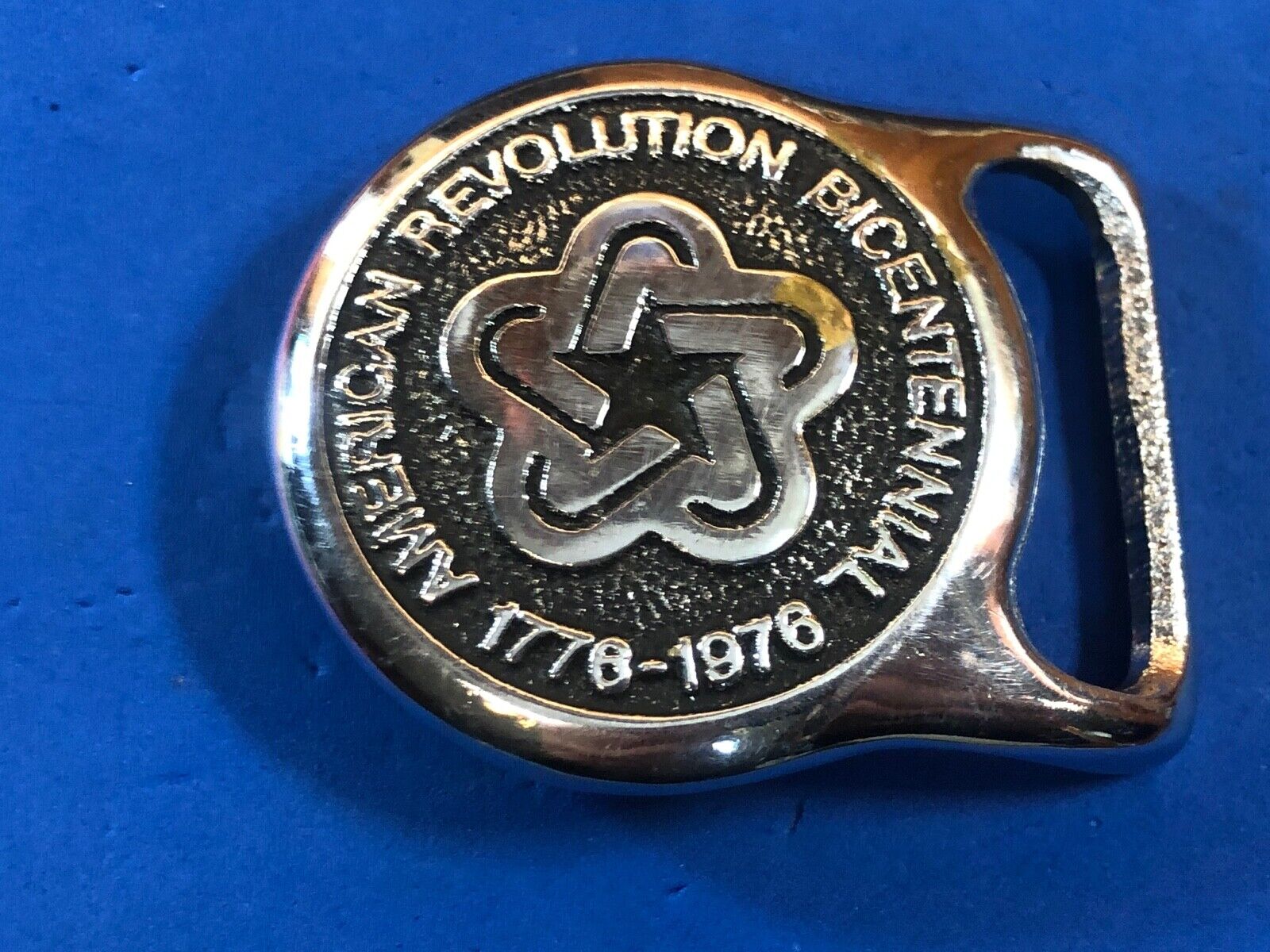 American Revolution Bicentennial Celebration Belt Buckle  1776-1976