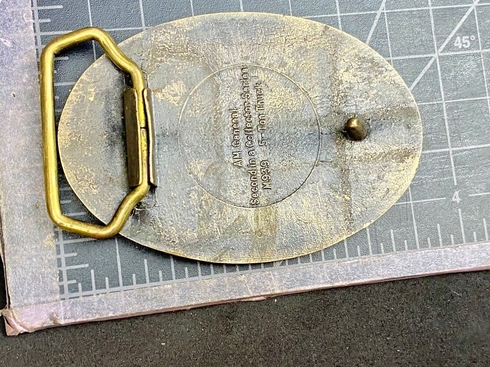 AM General Advanced Mobility belt buckle 2nd in a collector series 5 Ton Trucks 