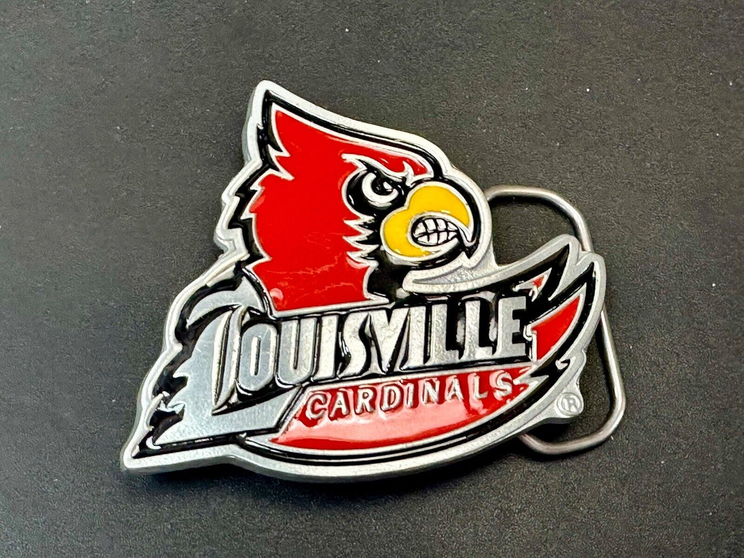 University of Louisville Cardinals NCAA Pewter Belt Buckle  ultimate fan gift!