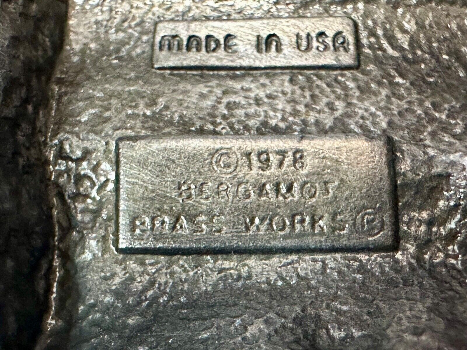 Train Rail Road Steam Engine RR vintage 1978 Bergamot Brass Works belt buckle