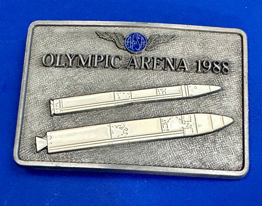 AFSA  Air Force Sergeants Association ROCKETS OLYMPIC ARENA 1988 Belt Buckle