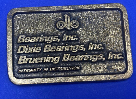 Vintage Bearings Inc Dixie, Burning  Integrity in Distribution promo belt buckle