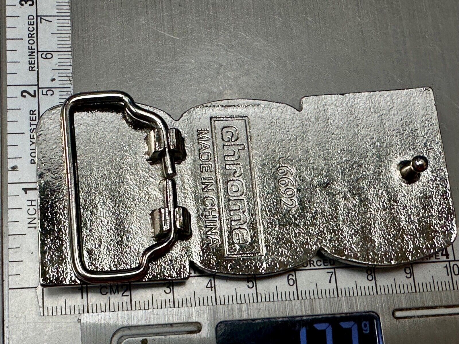 USA - Patriotic Cutout Letters America Proud Statement Crome Brand belt buckle