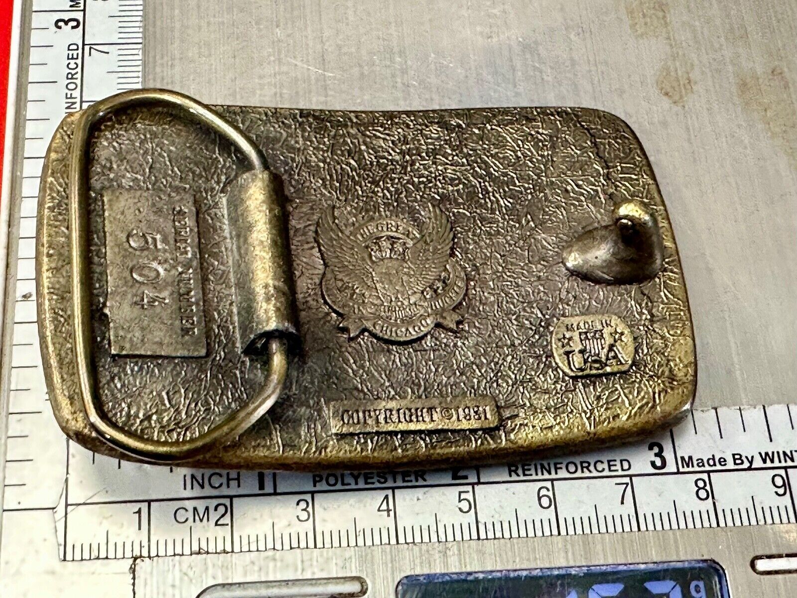 Majestic Patriotic EAGLE Vtg.  1981 The Great American belt buckle Commemorative