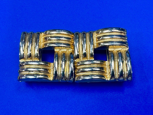 Two piece interconnecting vintage belt buckle by Dotty Smith
