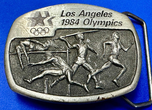 Track & Field Race - 1984 Los Angeles Olympics Pewter Sanchez Belt Buckle