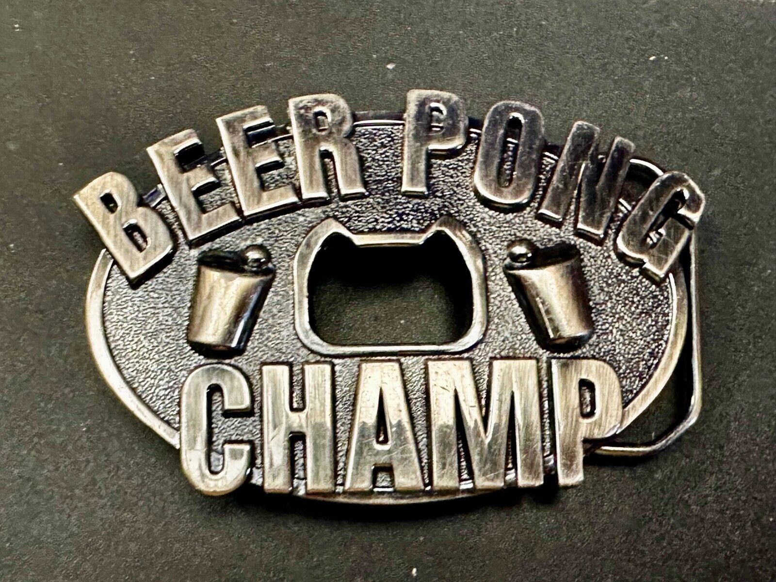 Beer Pong Champ Drunk Drinking Novelty Belt Buckle with Bottle Opener KALAN