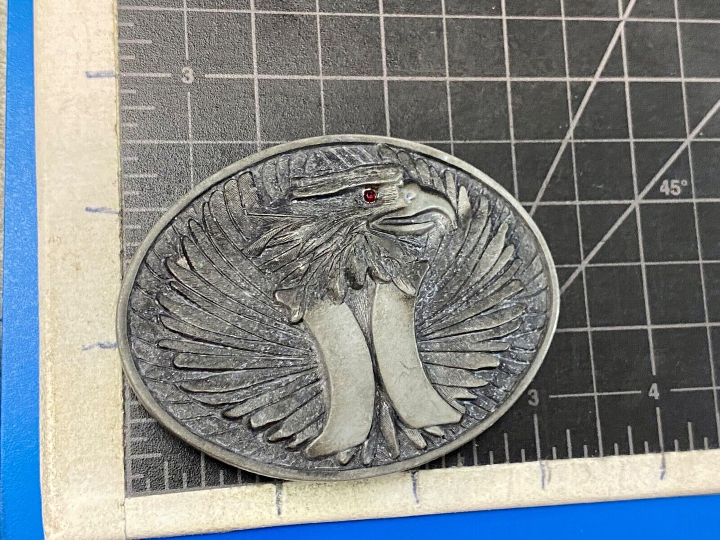 VERY COOL **HURLEY SKATEBOARDS** ACTION SPORTS Eagle RED EYE FASHION BELT BUCKLE