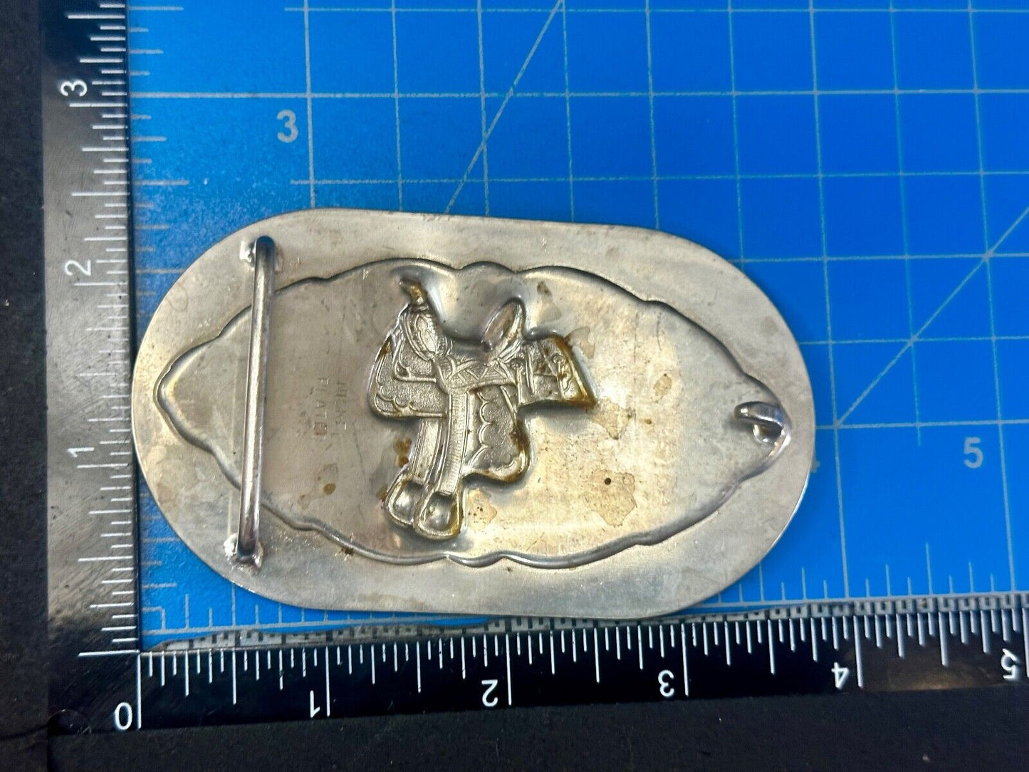 Vintage horse saddle used Belt Buckle to restore