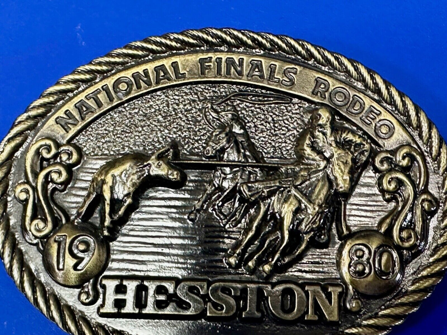 1980 Hesston National Finals Rodeo NFR Limited Edition Collectors Belt Buckle