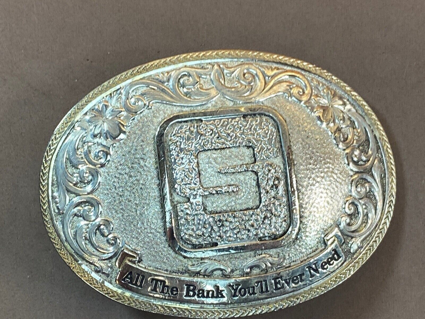 All The Bank You'll Ever Need Farmers 5 - Montana Silversmiths Belt Buckle 