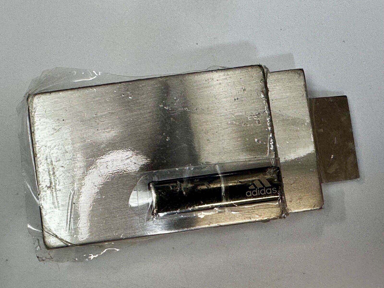 Adidas Clamp On Silver Tone Belt Buckle