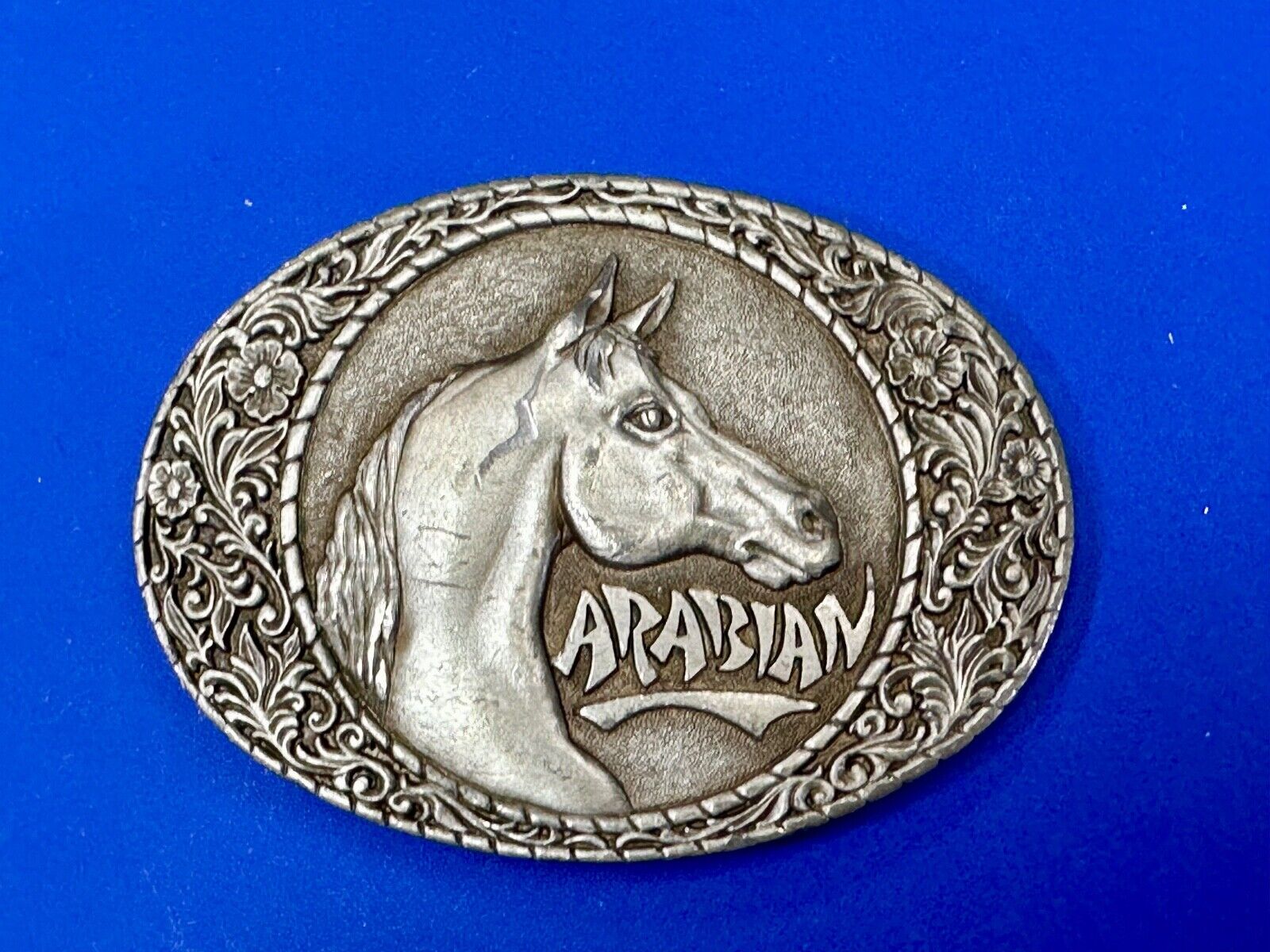 Arabian Horse commemorative Indiana Metal Craft Vintage 1982  belt buckle
