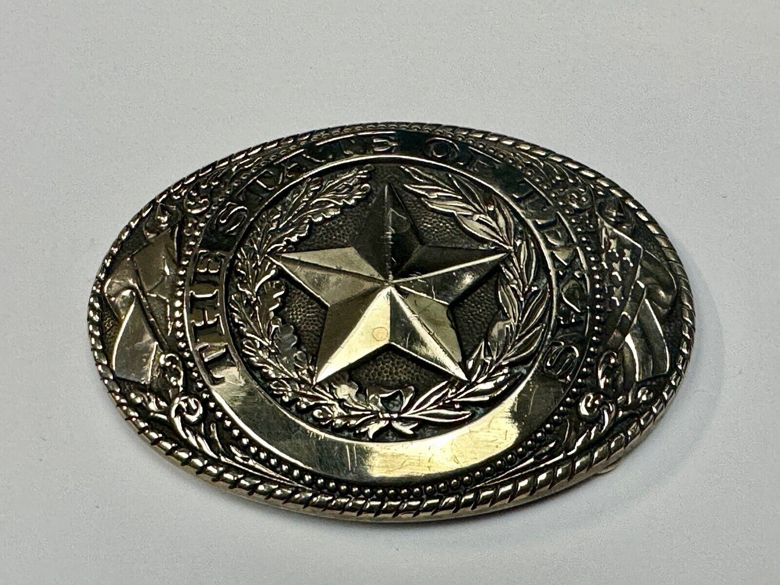 The Great State of Texas, Lone Star - Tony Lama Collection western belt buckle