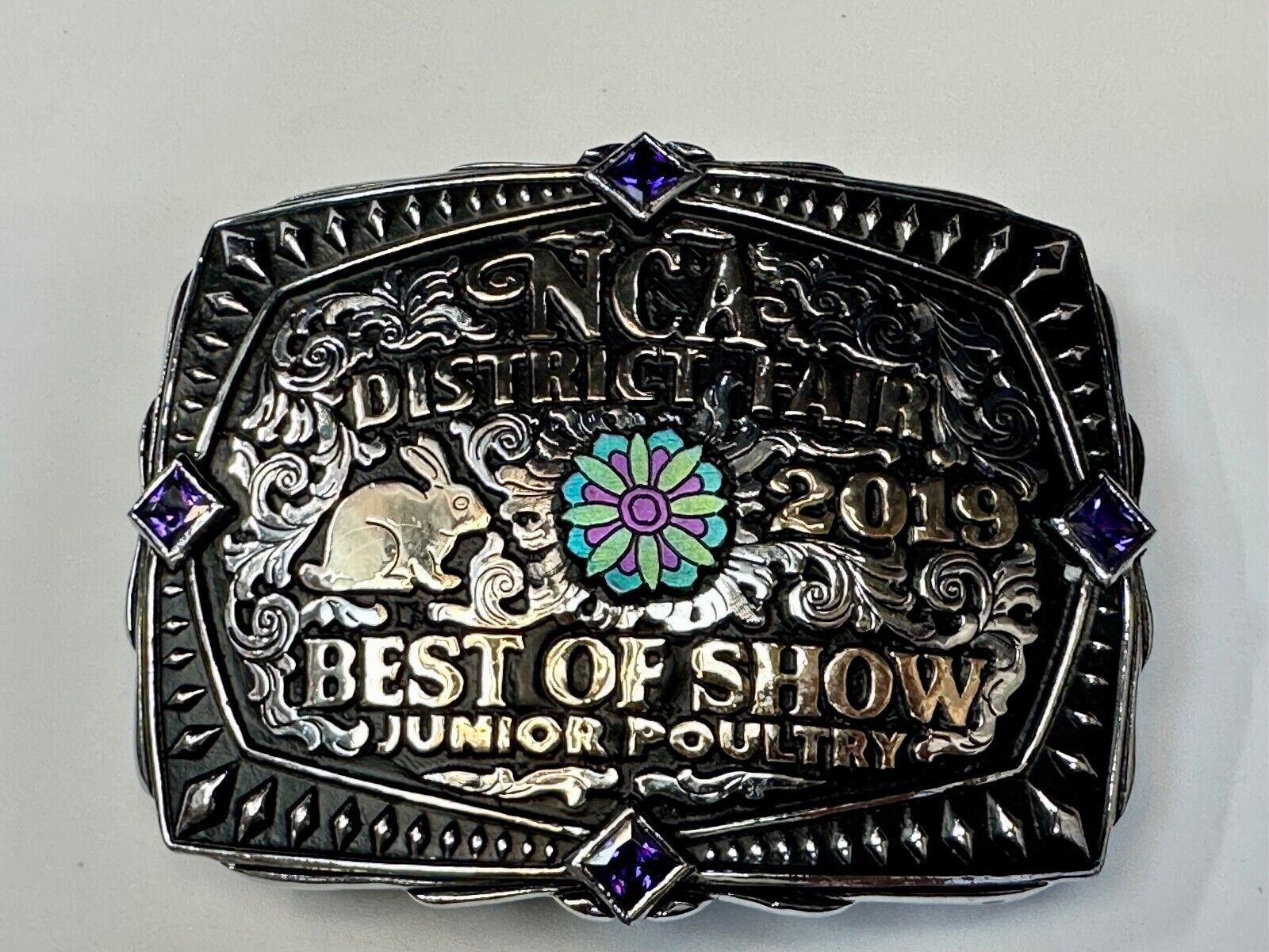Best of Show JR poultry Trophy NCA District Fair 2019 Arkansas belt buckle By KS