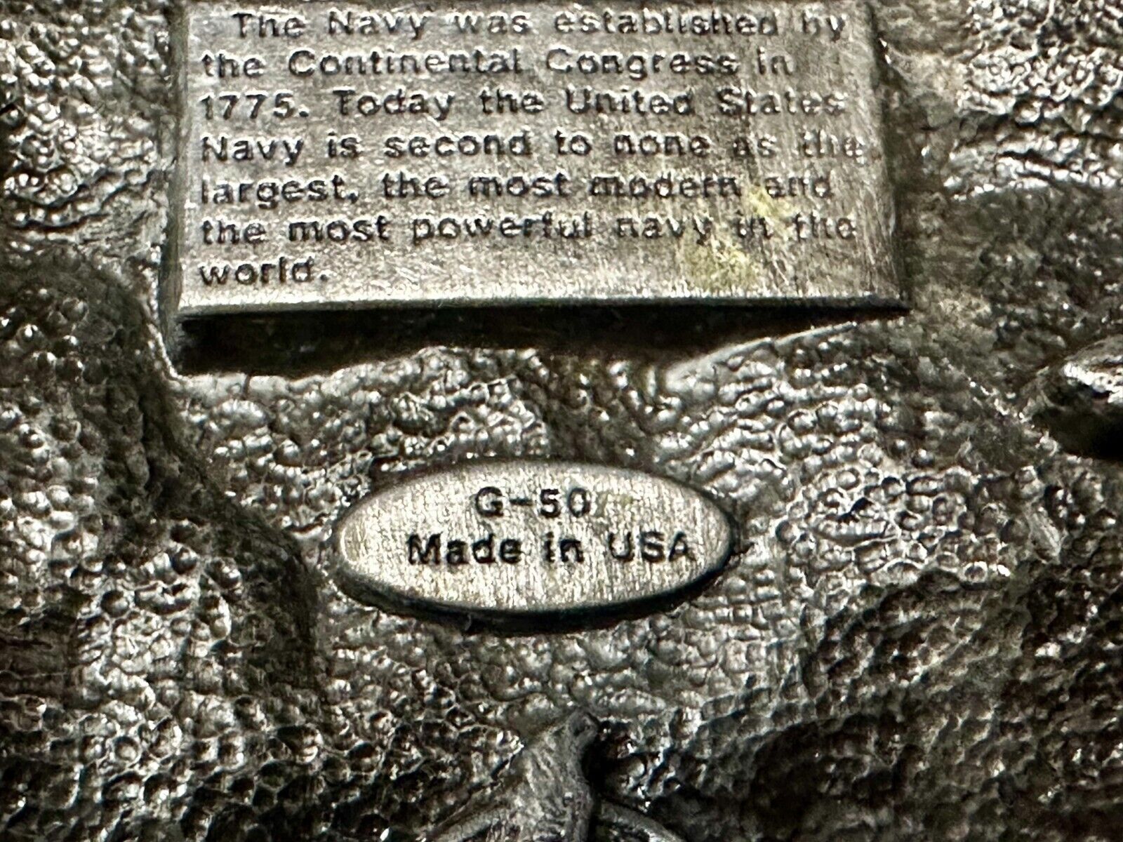 United States Navy Seal Vintage 1987 Commemorative Pewter Siskiyou Belt Buckle