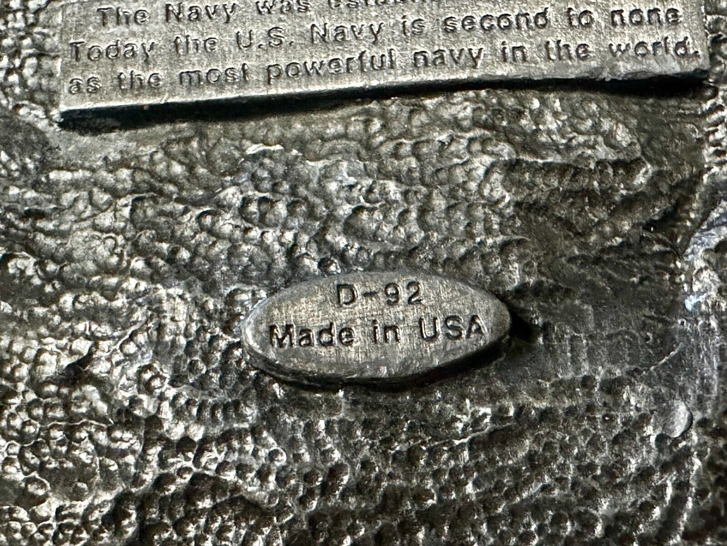 United States Navy Patriotic Flag Eagle Naval Seal Vtg 1991 Belt Buckle Siskiyou
