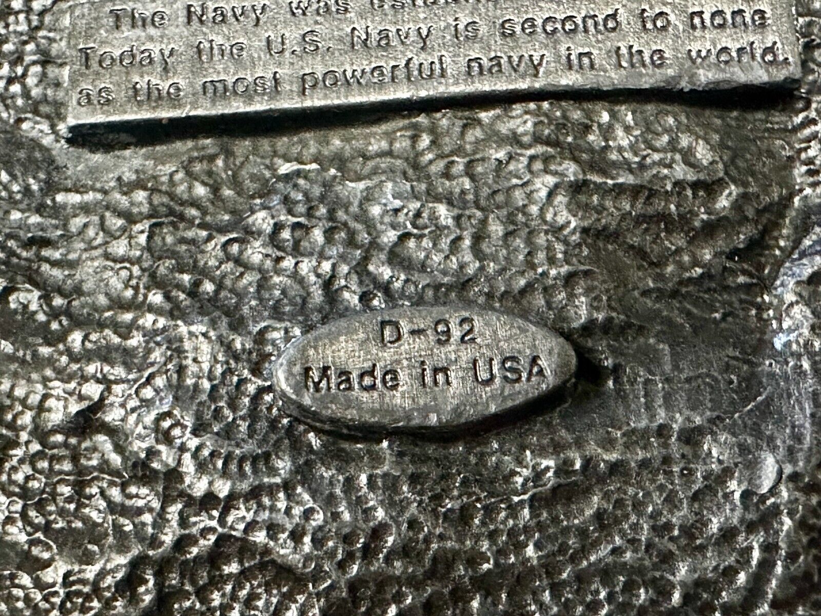 United States Navy Patriotic Flag Eagle Naval Seal Vtg 1991 Belt Buckle Siskiyou