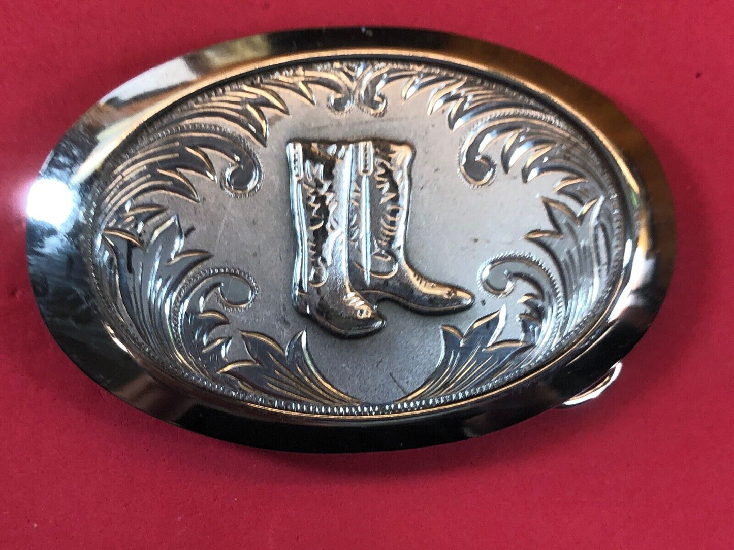 VINTAGE  **COWBOY BOOTS** ENGRAVED? WESTERN & COWBOY BELT BUCKLE