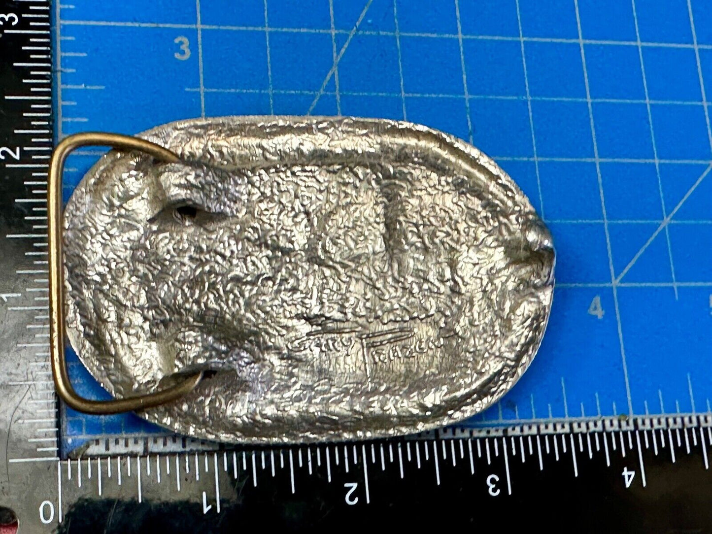 Utah Railway Co Vtg Train Railroad 83 Years - Gary Prazen Sculpture Belt Buckle