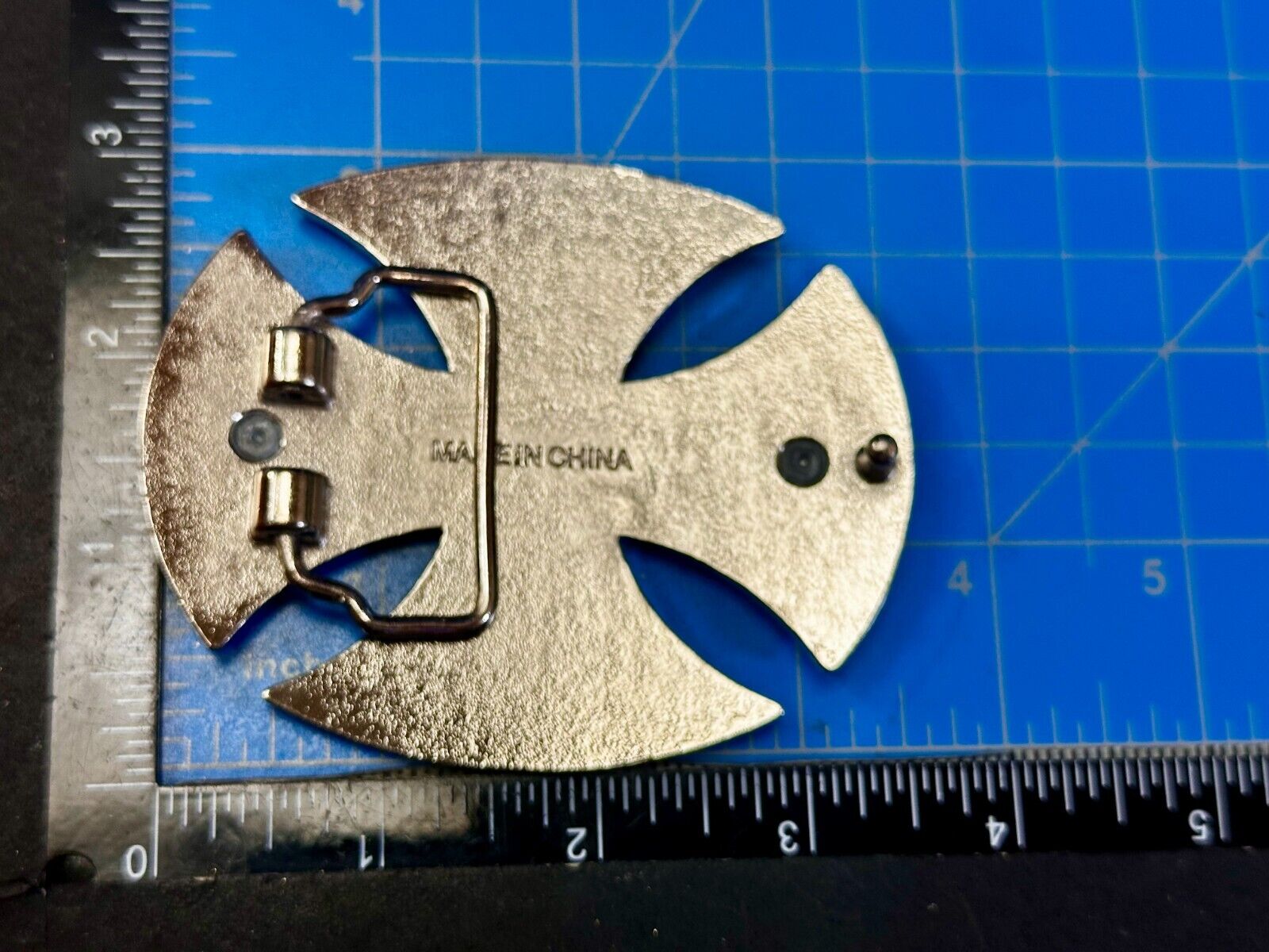 Celtic Maltese Iron Crusader Cross Religion Silver Color Cutout Punk Belt Buckle