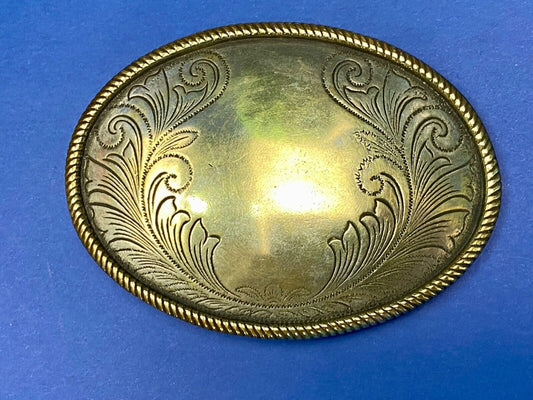 Unbranded Quality Western Flower Swirl Ornate Vintage Belt Buckle Craft Or Wear
