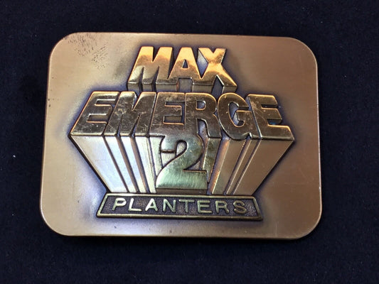 Vintage 1987 John Deere & co MAX EMERGE 2 Planters belt buckle 