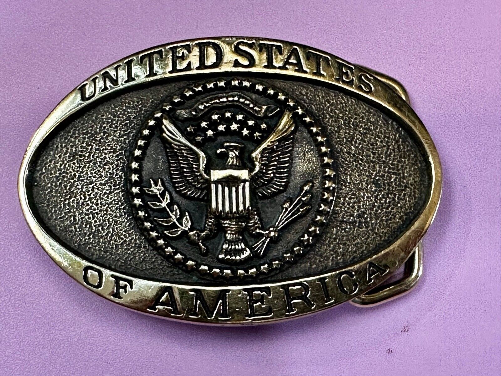 United States of America Patriotic USA Heritage Mint LTD Brass Belt Buckle