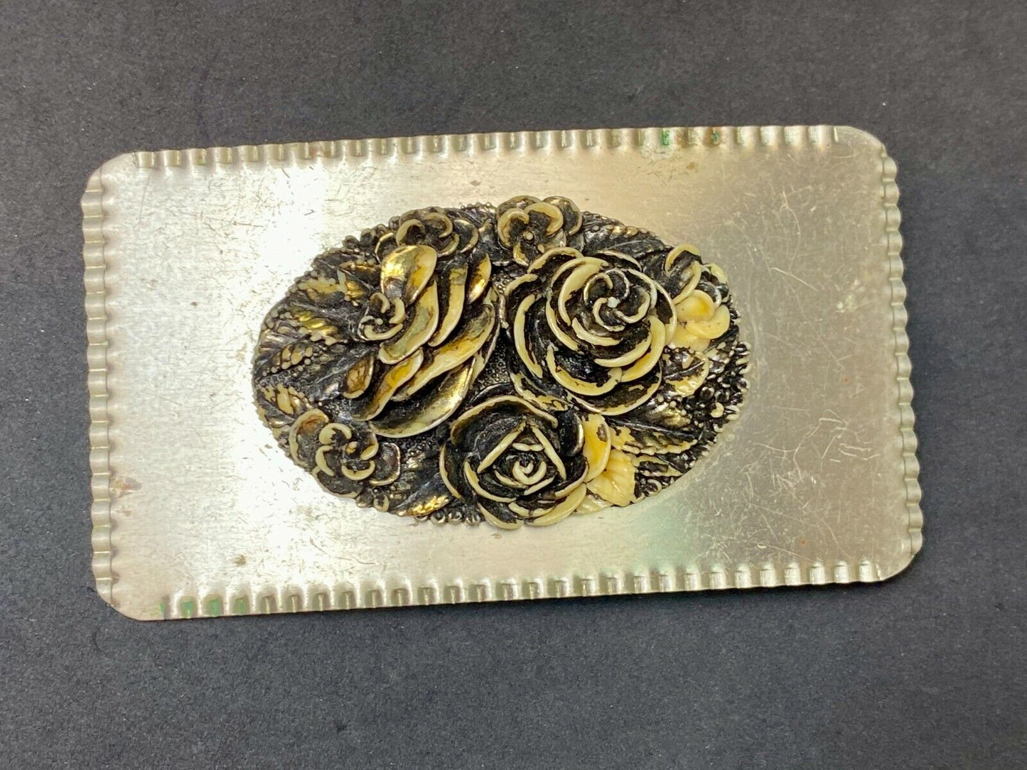 Antique Flower Theme Belt Buckle To Repair!