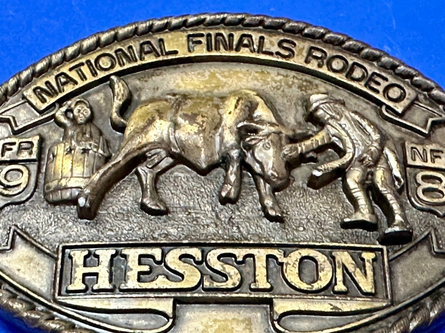 1981 Hesston National Finals Rodeo NFR Collectors Rodeo Cowboy Belt Buckle